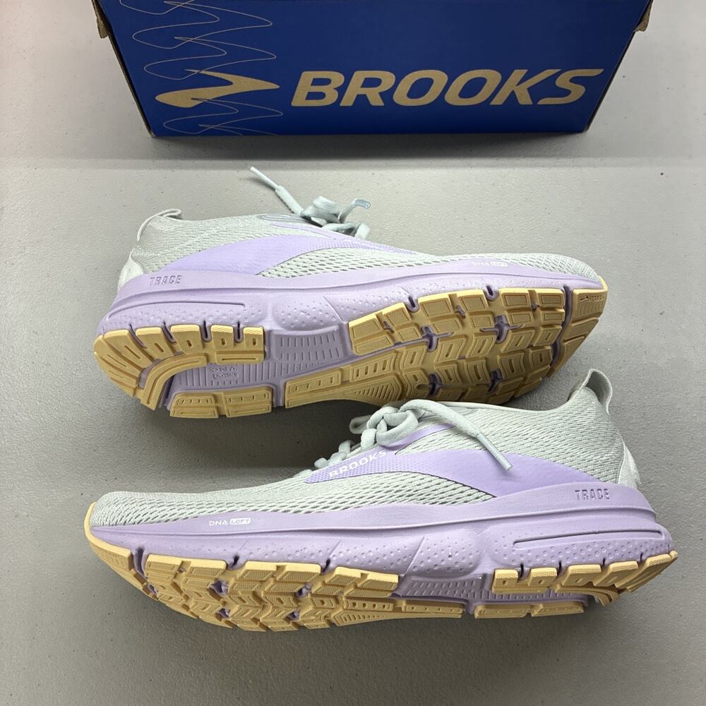 New Brooks Trace 4 Women’s Size 6 Oyster Purple Sherbert Box With No Lid